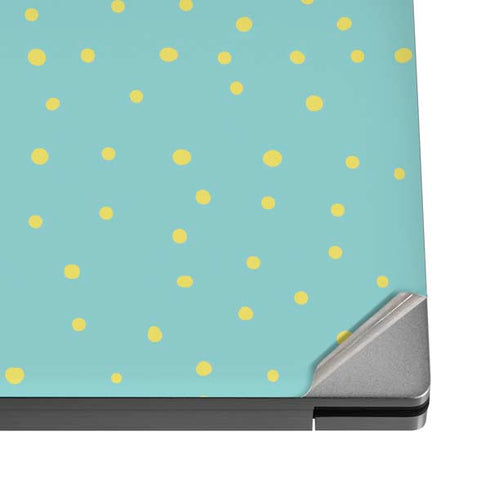 Teal and Yellow Polka Dots Dell XPS Skin